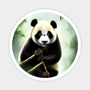 Panda Bear in Bamboo Forest Magnet